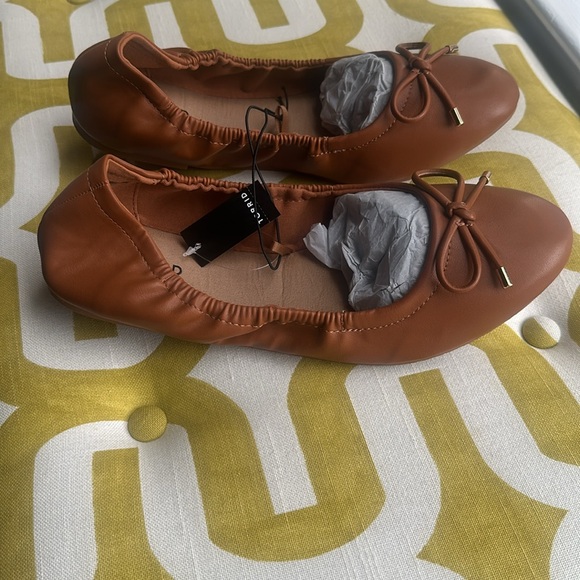 Torrid Ballerina Flats Cognac Color Size 10 Final Sale - Picture 6 of 8